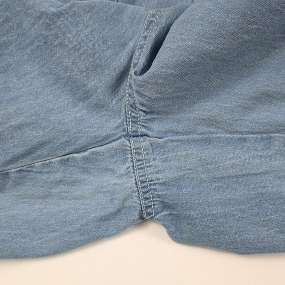 Japna Women's Light Wash Blue Denim Denim Jumpsuit Elastic Back Pockets Size S - Picture 5 of 12